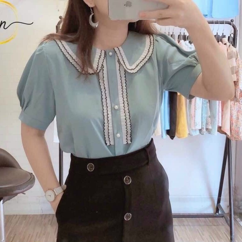 Áo sơ mi nữ King168, chất lụa kate mềm mịn MK27