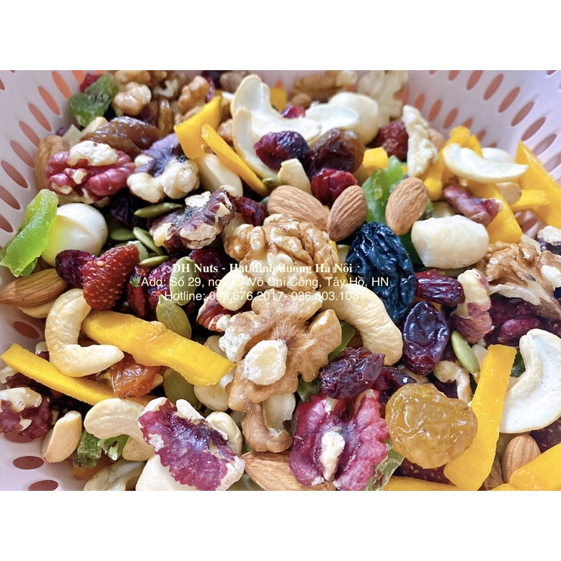 [500G] HŨ MIX HẠT DINH DƯỠNG &amp; HOA QUẢ SẤY KHÔ