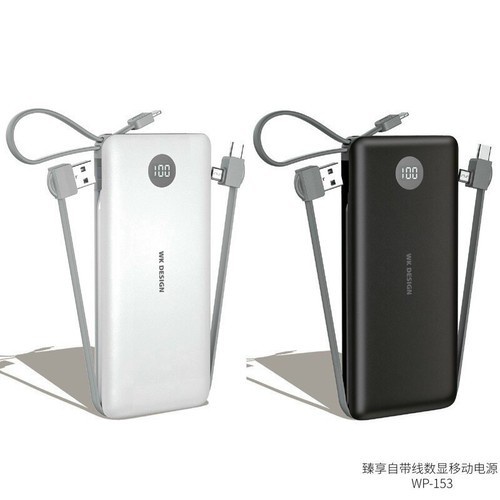 Sạc dự phòng 10000mah đa năng, WP-153 WK có LED đi kèm hiển thị pin, đa năng tiện dụng