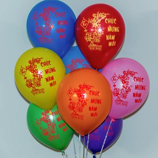 Bóng tết chúc mừng năm mới tết Happy New Year mừng xuân Tân Sửu