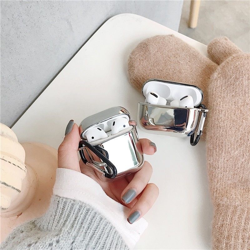 Vỏ Bảo Vệ Hộp Sạc Tai Nghe AirPods Pro 2 1 3 Bằng Pc Cứng Tráng Gương Mạ Điện Sang Trọng