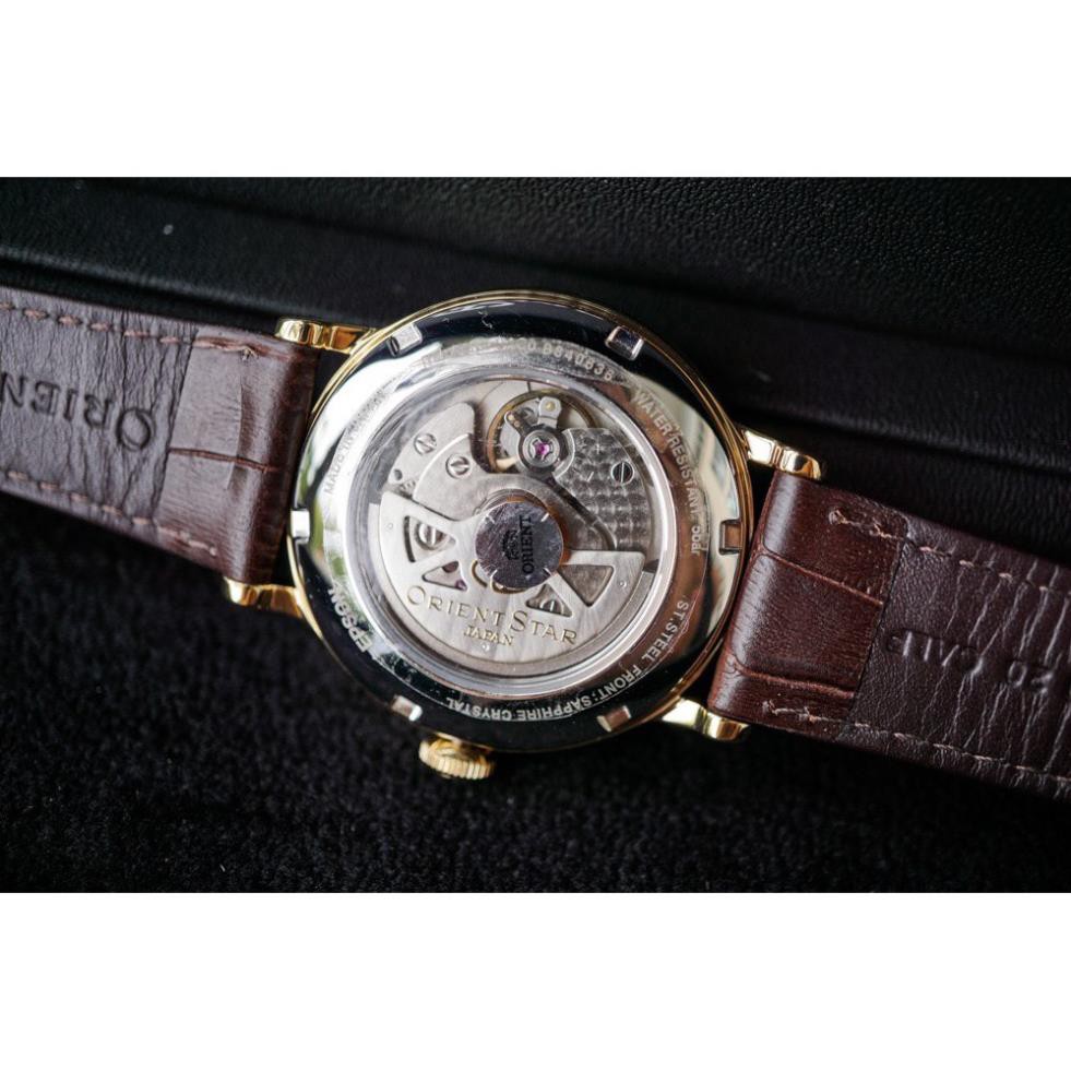 Đồng hồ nam Orient Star Elegant RE-AU0001S00B - Máy Automatic cơ - Kính Sapphire - Dây da