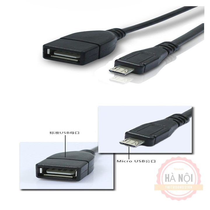 Cáp kết nối OTG Micro USB cổng truyền dữ liệu cắm chuột phím cho điện thoại