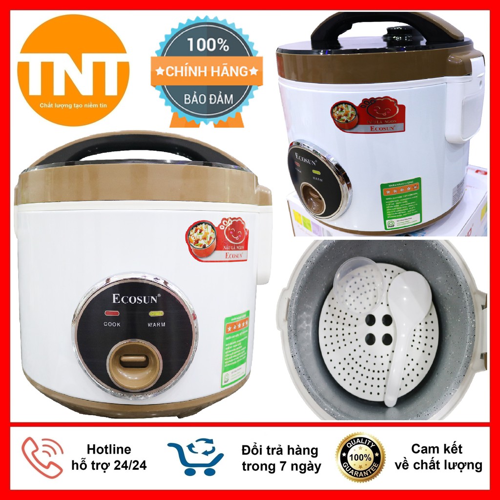 Nồi Cơm Điện ECOSUN Cao Cấp Dung Tích 1.2 Lít, 1.5 Lít và 2.5 Lít Bền Đẹp - Bảo Hành 12 Tháng