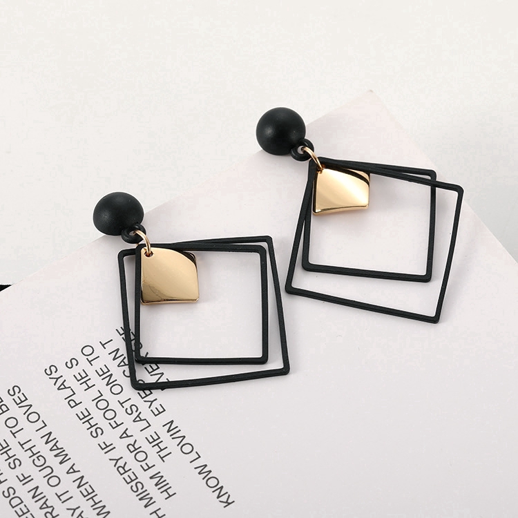 Korea Cool Diamond Long Personality Versatile Simple Silver Needle Stud Earrings