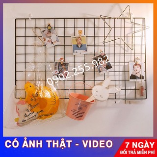 KHUNG LƯỚI SẮT TRANG TRÍ TIỆN ÍCH TREO ẢNH KỈ YẾU, ĐỒ TRANG TRÍ, TẶNG 2 MIẾNG DÁN CHỊU LỰC