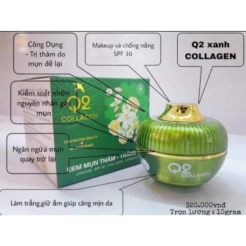 Kem Q2 Xanh Ngừa Mụn