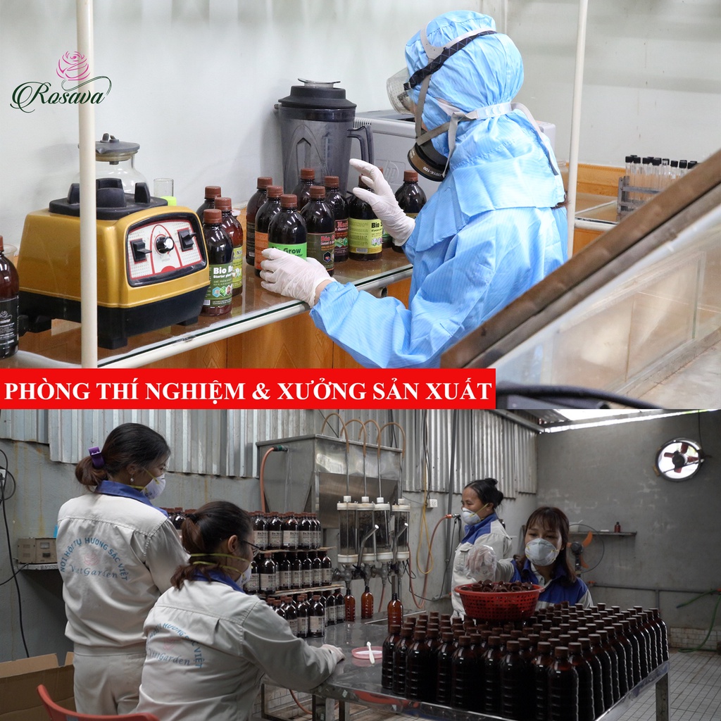 Phân dịch trùn quế hữu cơ vi sinh đậm đặc Rosava 4lít bón hoa hồng, lan, giấy, sen đá, mai và cây cảnh