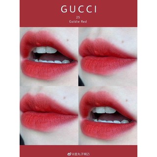 Son Gucci Rouge a Levres 25- Matte Goldie Red