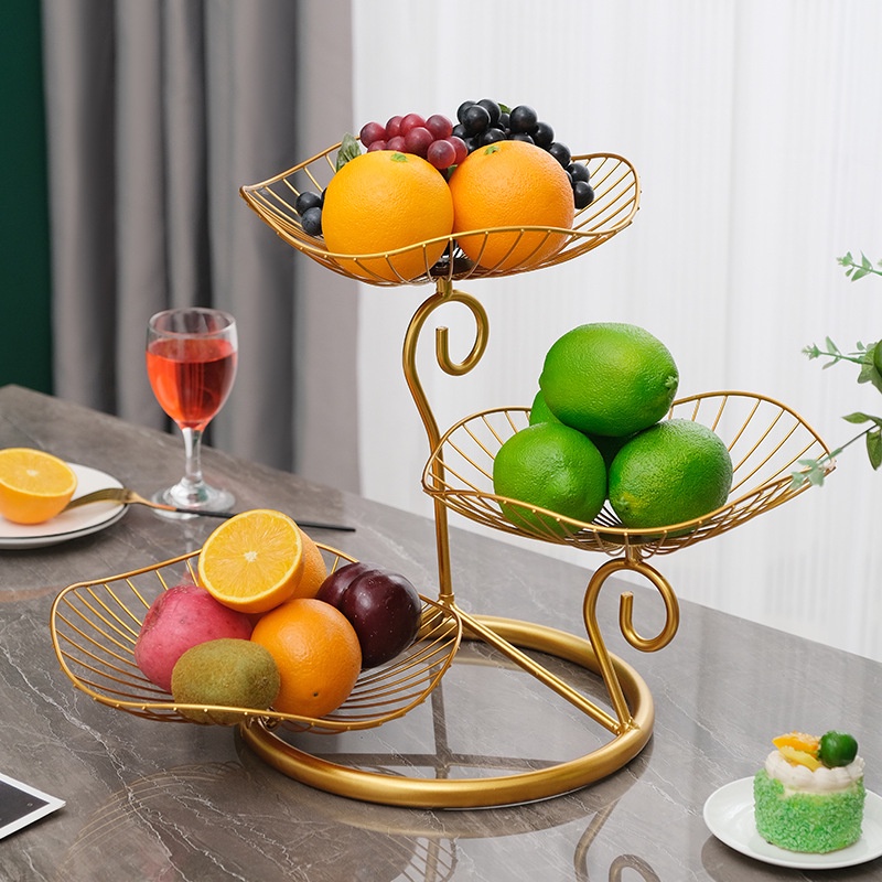 [Mới] Khay đựng hoa quả  bánh kẹo 3 tầng trang trí bàn ăn nhà bếp Khay đựng hoa quả decor bàn trà nhà hàng khách sạn