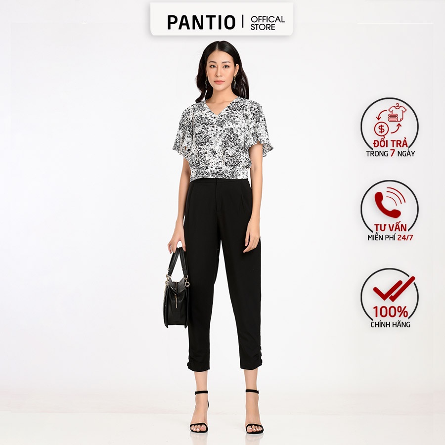 Quần dài nữ gấu quần đính khuy thời trang FQD5704 - PANTIO