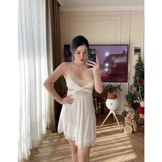 Váy Ngủ Lụa Cao Cấp Cột Nơ JOLISEXY