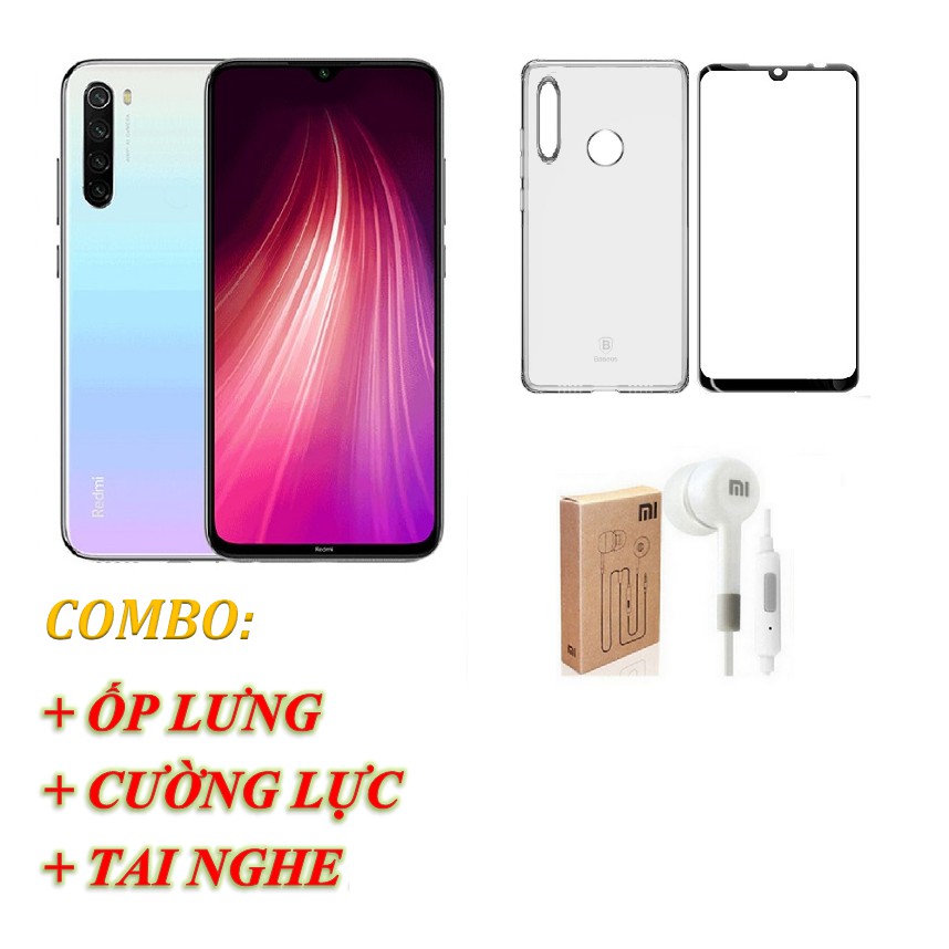 Điện thoại Xiaomi Redmi Note 8 4GB 64GB + Cường lực + Ốp lưng+ Tai nghe - nhập khẩu | WebRaoVat - webraovat.net.vn