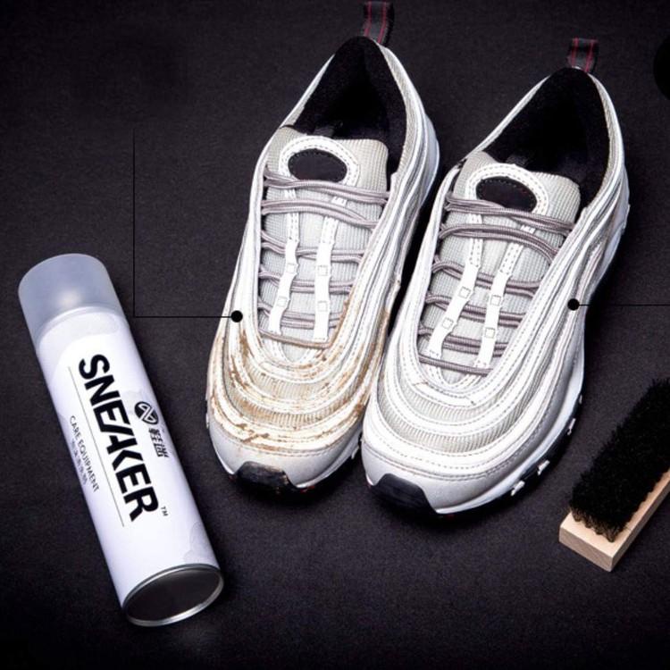 Chai xịt bọt vệ sinh giày dép SNEAKER 300ml xịt trắng giày nhanh tiện lợi an toàn