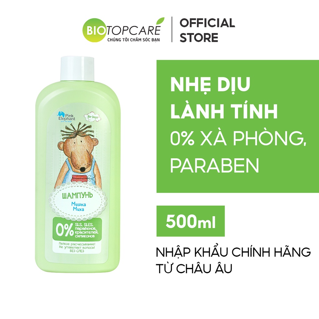 Dầu gội cho trẻ em Pink Elephant Bruin George 500ml - BioTopcare Official