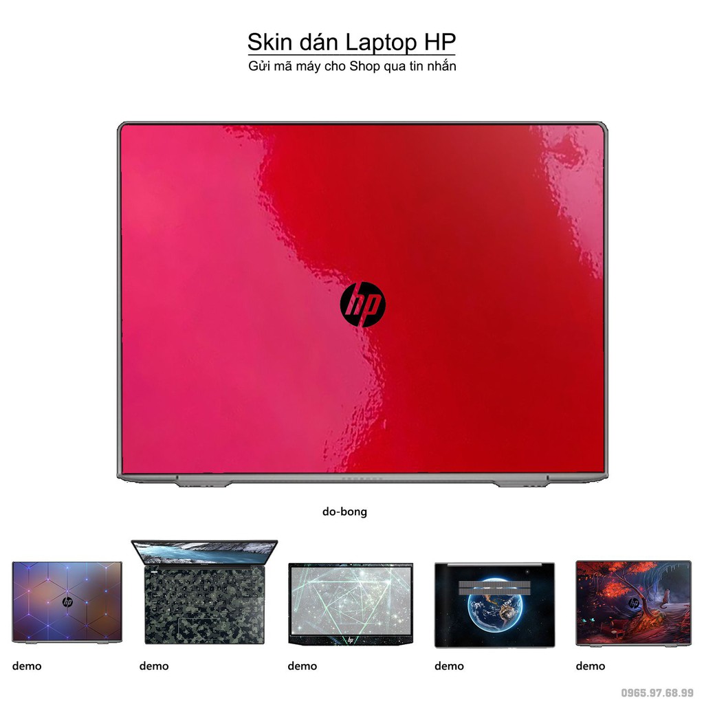 Skin dán Laptop HP màu đỏ bóng (inbox mã máy cho Shop)