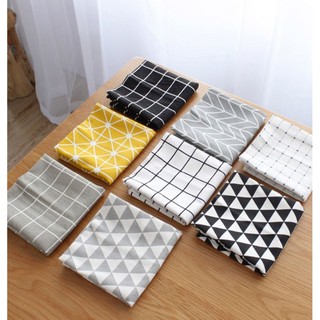 Vải canvas, linen họa tiết hình học phong cách minimalism