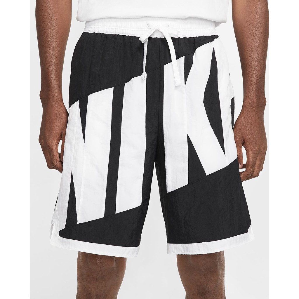 [CHÍNH_HÃNG] QUẦN SHORTS NIKE THROWBACK WOVEN BASKETBALL - ĐEN PHỐI TRẮNG