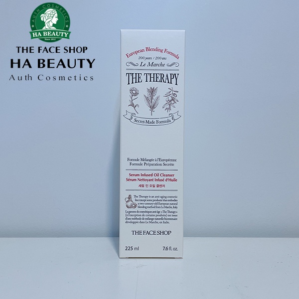 Dầu tẩy trang sạch sâu đa năng The Face Shop The Therapy Serum Infused Oil Cleanser 225ml 2 in 1 tẩy trang + làm sạch