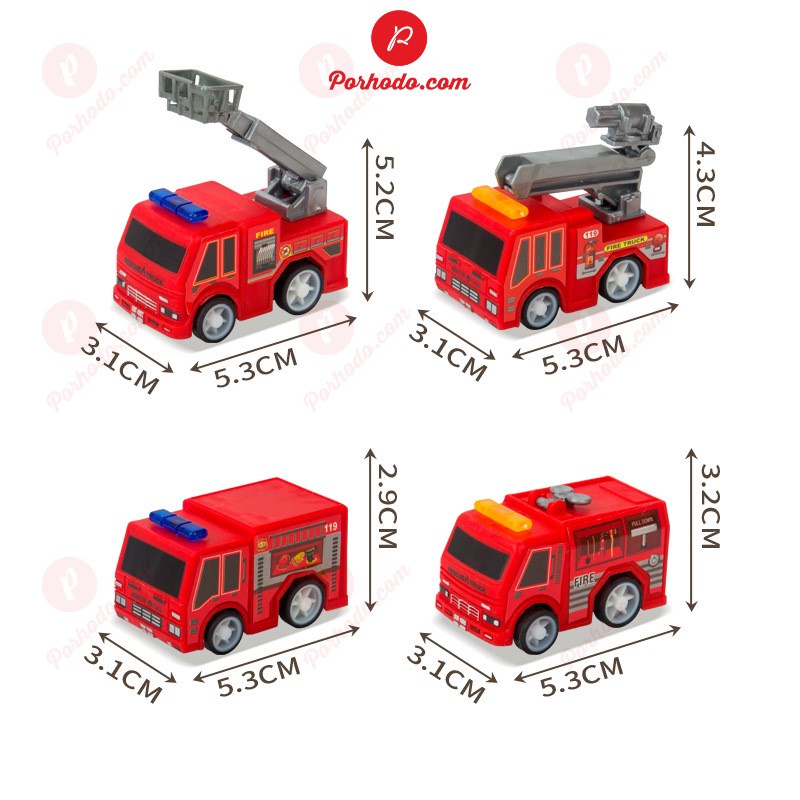 Mô hình ô tô đồ chơi xe cứu hỏa cho bé chất liệu nhựa an toàn, đẹp, sắc sảo KB216107