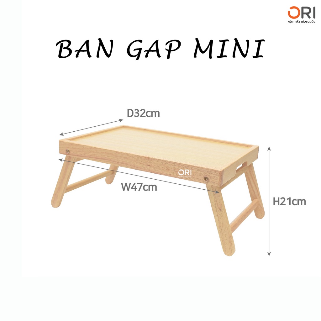 Bàn Ăn Mini Chân Xếp Gọn Xuất Khẩu Hàn Quốc - BED TRAY - ORI NỘI THẤT HÀN QUỐC