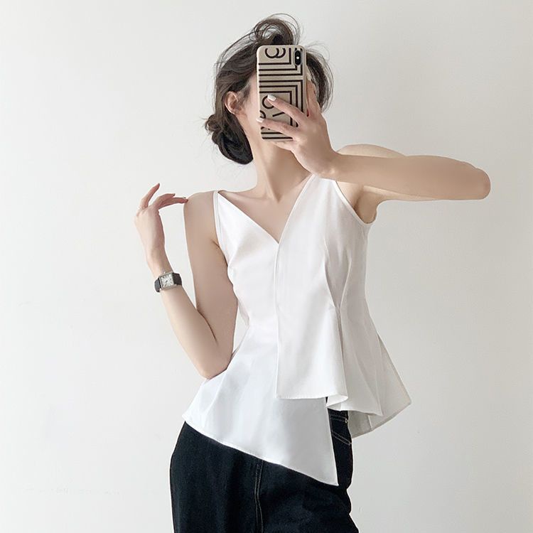 Áo Hai Dây Mùa Hè 2022 Phong Cách Pháp Hợp Thời Trang Cho Nữ