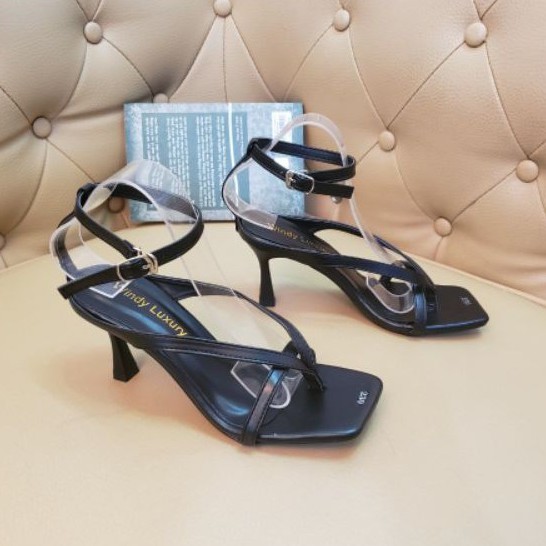 Giày cao gót Sandal 7p xỏ ngón dây mảnh chữ V cá tính siêu hot