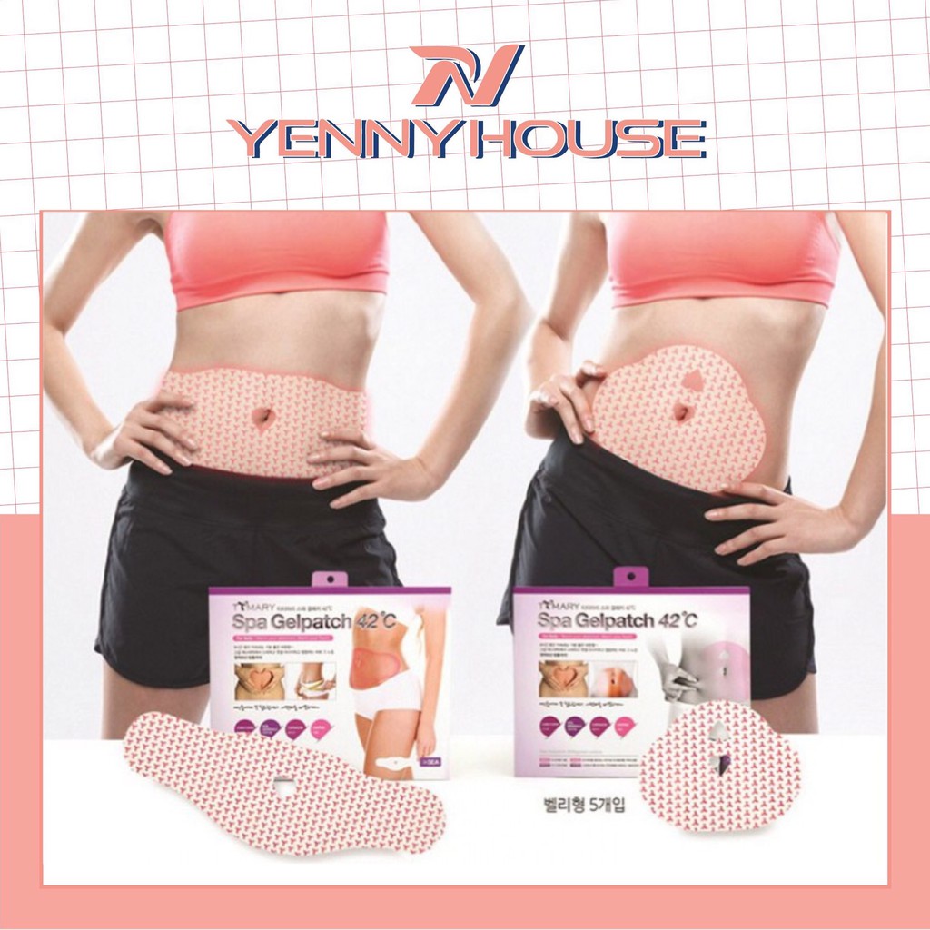Miếng dán tan mỡ bụng Spa Gel Patch 42°C (hộp gồm 5 miếng)
