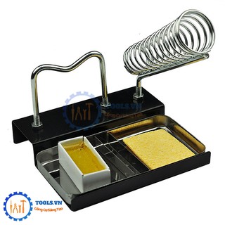 Đế gác mỏ hàn loại 2 khay kèm nhựa thông, bọt biển
