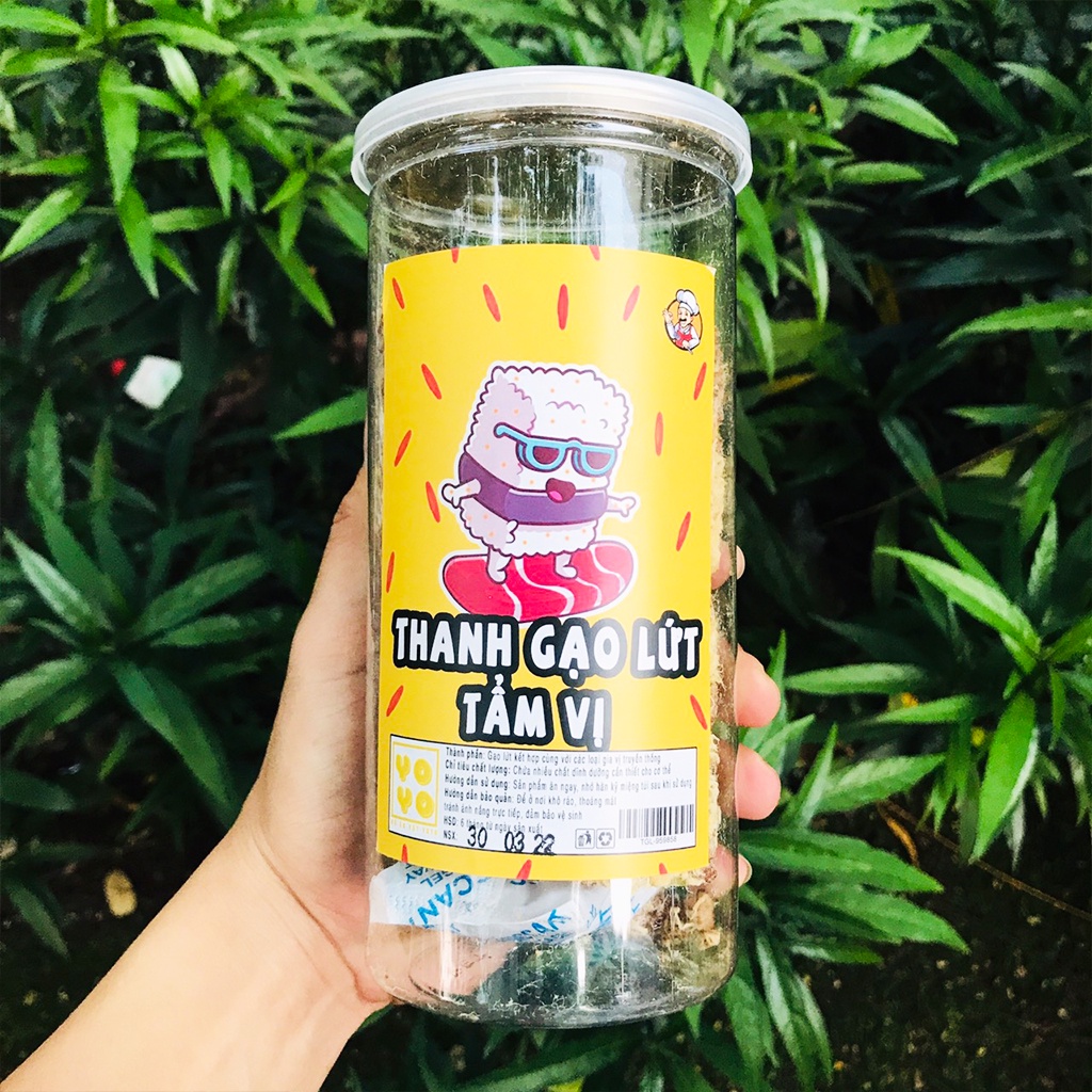 Thanh gạo lứt chà bông mix hạt, thanh gạo lứt mix hạt dinh dưỡng hũ 270g đồ ăn vặt Hà My