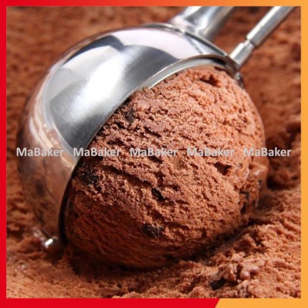 Muỗng múc kem, hoa quả bằng Inox cao cấp, tiện dụng, múc siêu nhanh, siêu bền, size 5cm - MaBaker