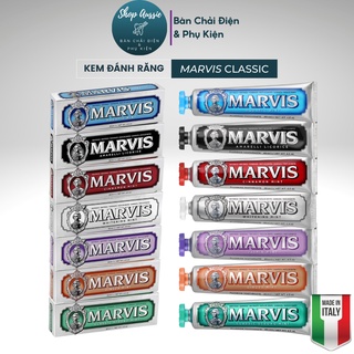 Kem Đánh Răng Ý Marvis Classic 85ml - 9 Hương Vị Cổ Điển, Loại Bỏ Mảng Bám, Sạch Răng Thơm Miệng