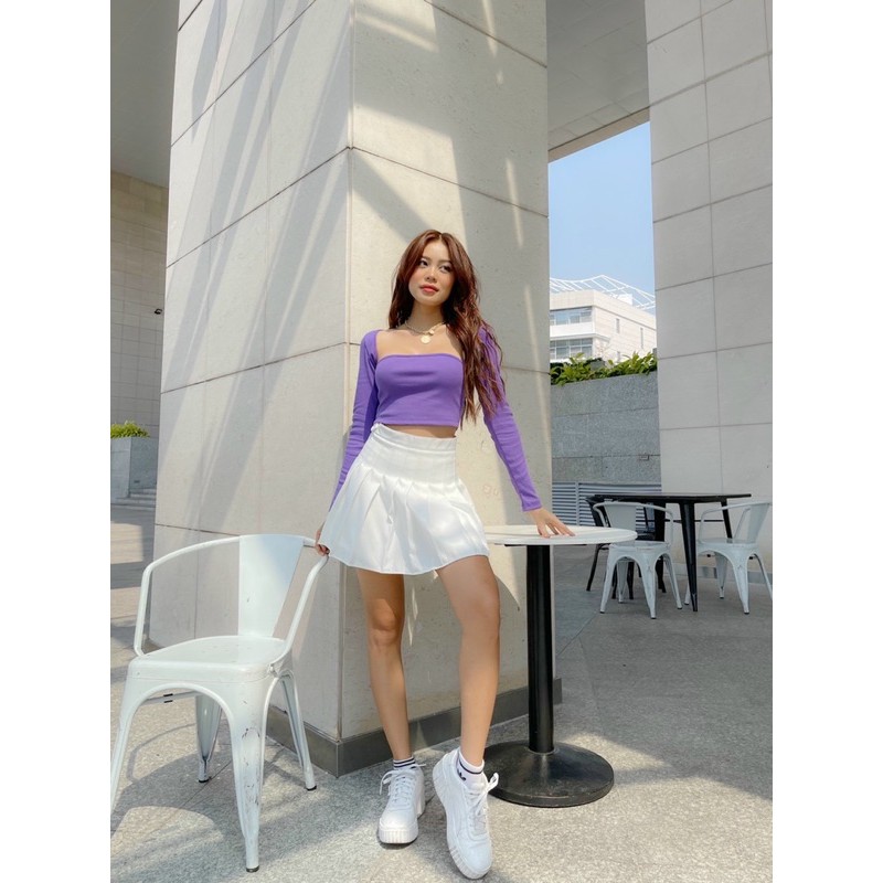 [CÓ SẴN -FREESHIP ] Áo Croptop cổ vuông hàng đẹp ảnh thật