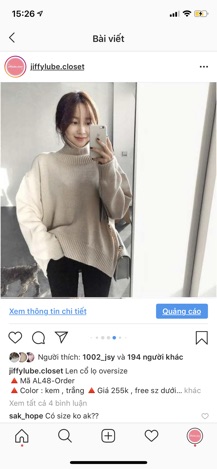 [ORDER] Áo len cổ lọ