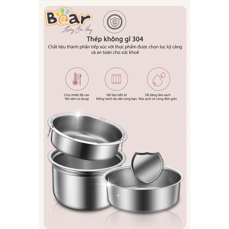 Hộp cơm điện cầm tay đa năng Bear DFH-B20S6