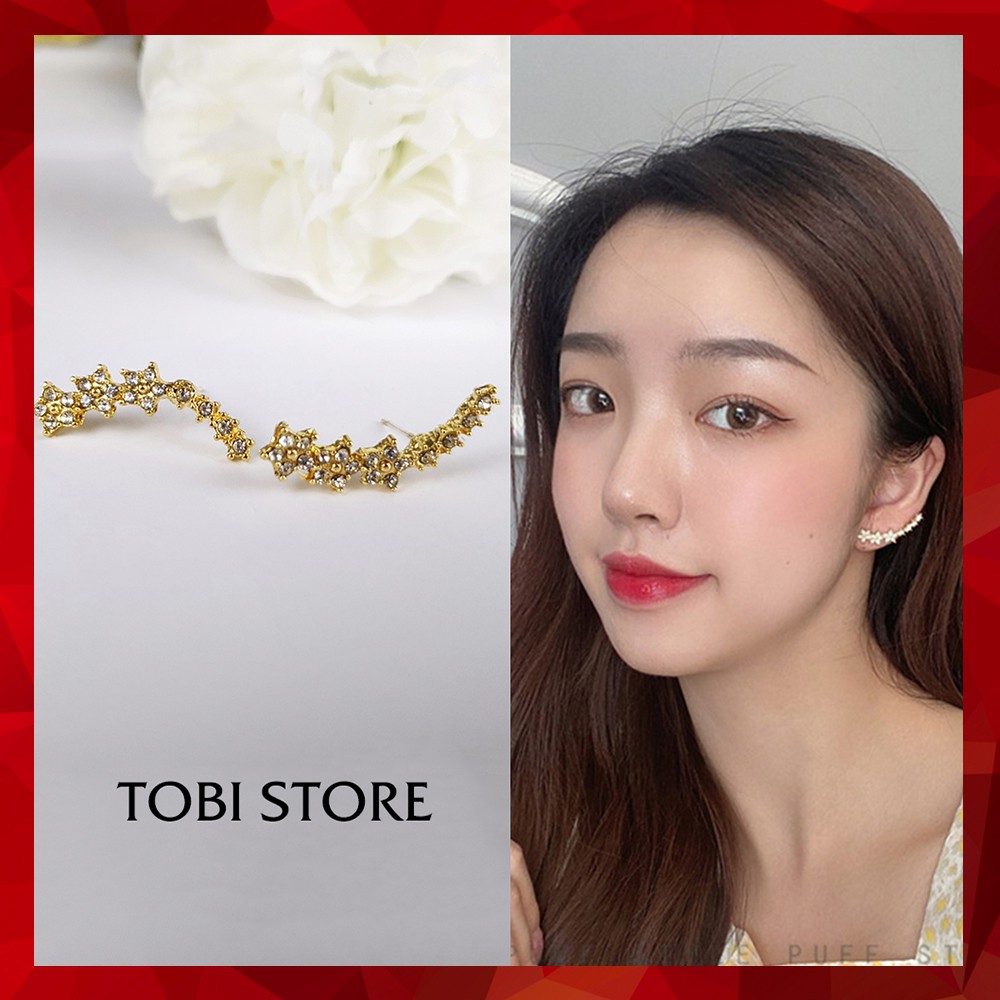 Khuyên tai vành tai không bấm vành kết ngôi sao đính pha lê lấp lánh TB94 TOBI STORE