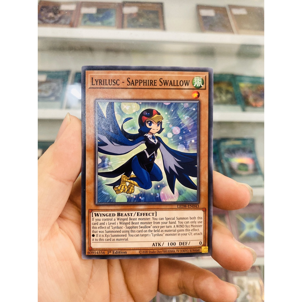 Thẻ Bài YugiOh! Mã LED8-EN043 - Lyrilusc - Sapphire Swallow - Common - 1st Edition