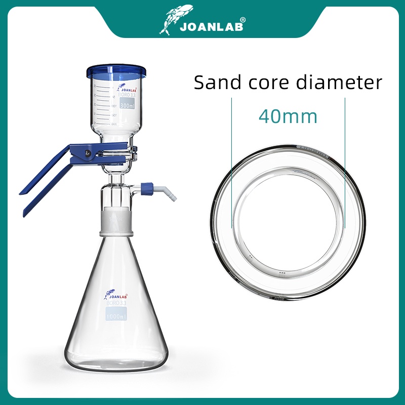 JOANLAB 1000Ml Bộ Lọc Chân Không Bộ Máy Thiết Bị Phòng Thí Nghiệm Kính Lọc Lõi Cát Dung Môi Lỏng Màng Lọc Với Ống Cao Su