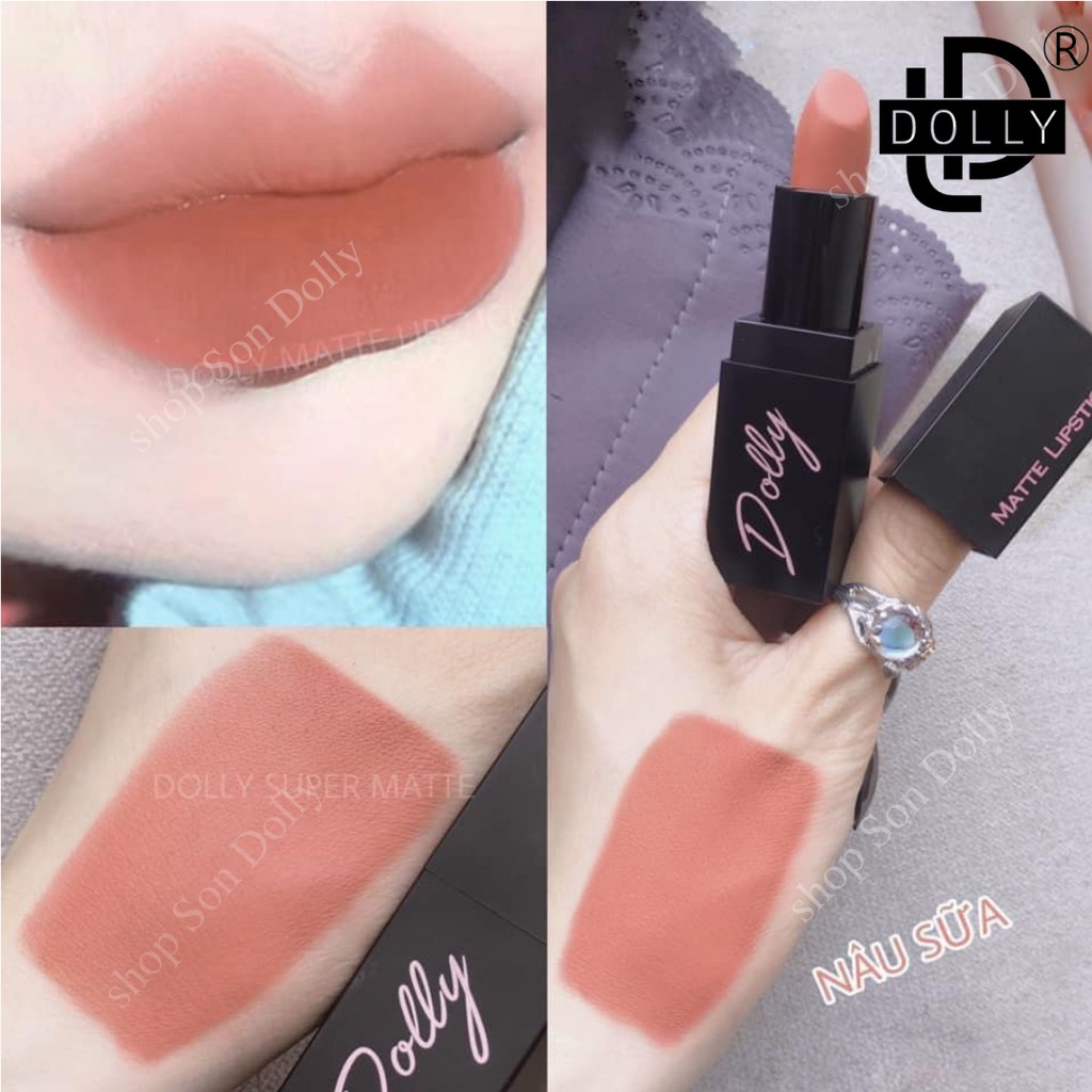 Son Thỏi, Son Lì, Son DOLLY Lâu Trôi Không Chì Chất Lượng Chính Hãng Màu Nâu Sữa | BigBuy360 - bigbuy360.vn