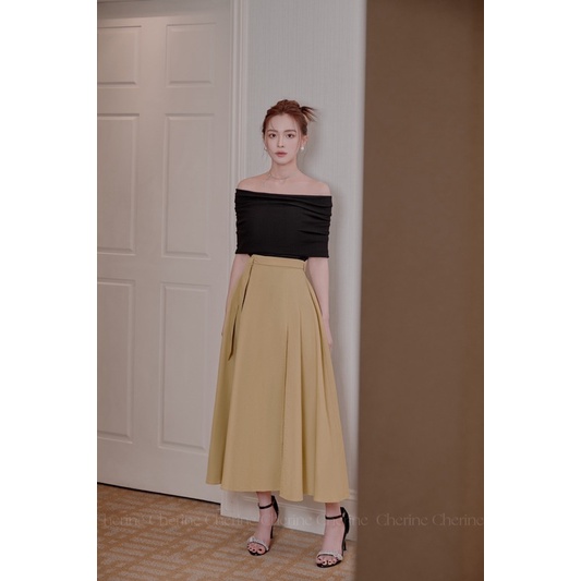 Classy Top - áo trễ vai co dãn, chất liệu thun hàn cao cấp by Cherine