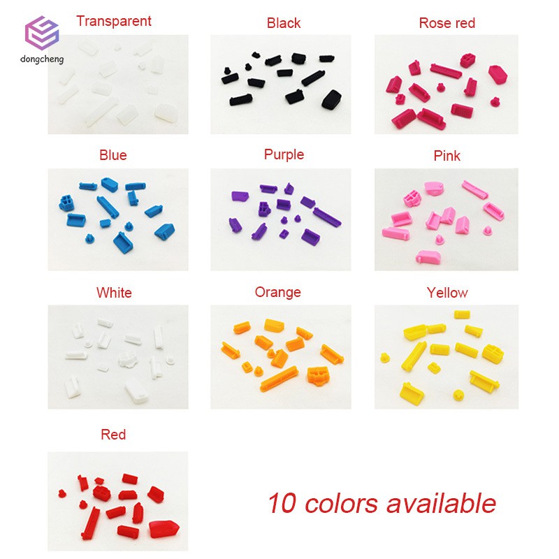 Bộ 13 nắp bịt ổ cắm bảo vệ chống bụi cho máy tính xách tay bằng chất liệu silicon