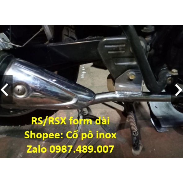Cổ pô Wave RS/ RSX-110 phom dài, Inox 304, phi 22