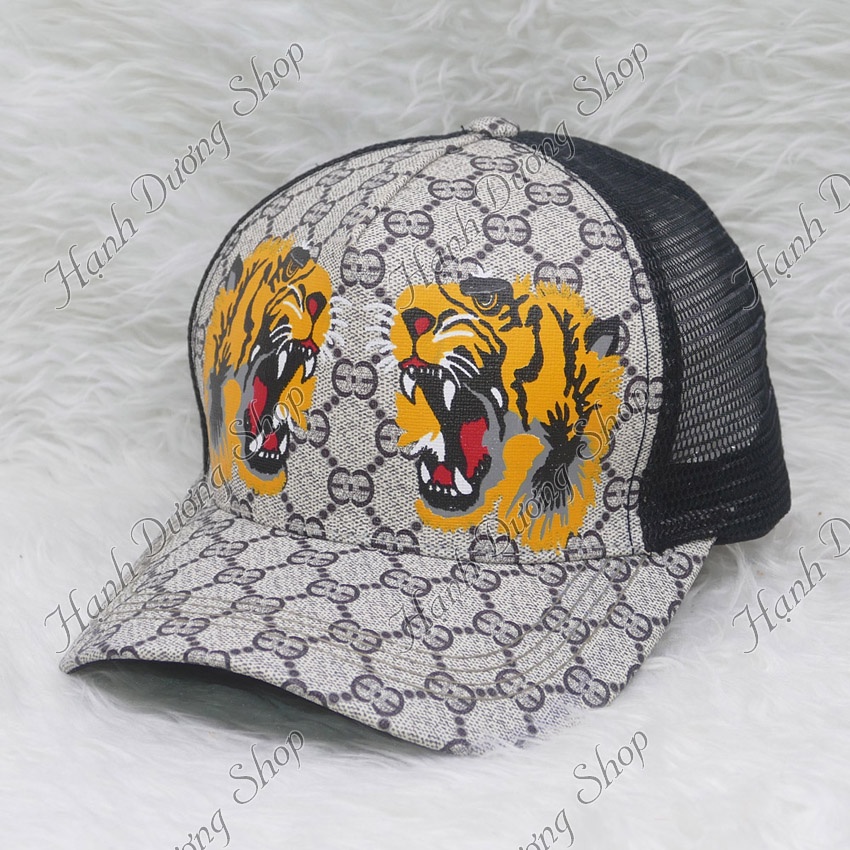 Mũ kết lưới thêu họa tiết đầu cọp ngầu, phong cách thời trang phù hợp cả nam lẫn nư