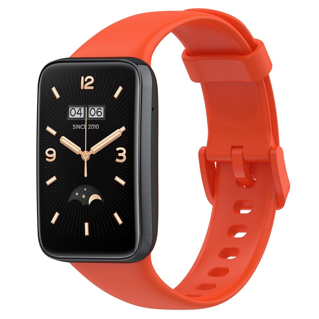 BTLIMER Dây Đeo Thay Thế Chất Liệu Silicon Màu Trơn Cho Xiaomi Mi Band 7 Pro