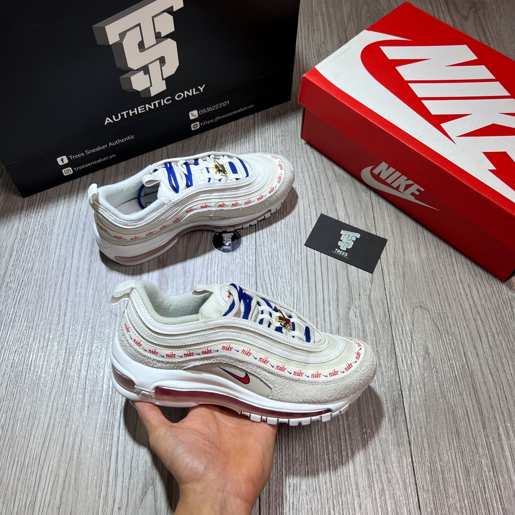 [CHÍNH HÃNG] Giày thể thao NIKE AIR MAX 97 SE LIGHT BONE UNIVERSITY RED