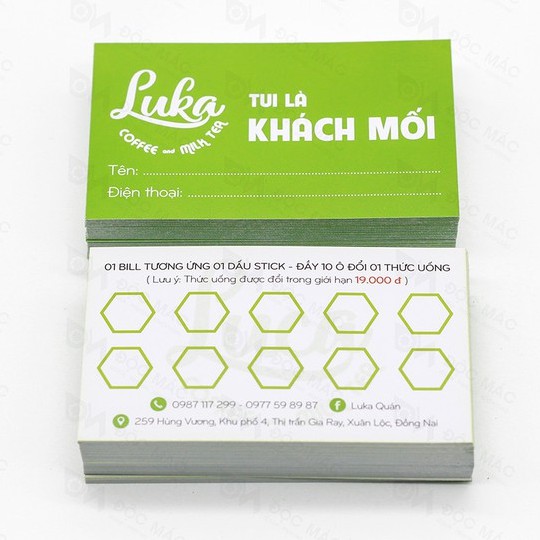 THẺ TÍCH ĐIỂM GIÁ RẺ DÀNH CHO CÀ PHÊ/TRÀ SỮA/QUÁN ĂN/NHÀ HÀNG/SHOP ONLINE/MỸ PHẨM/NAIL/SPA/TÓC/...