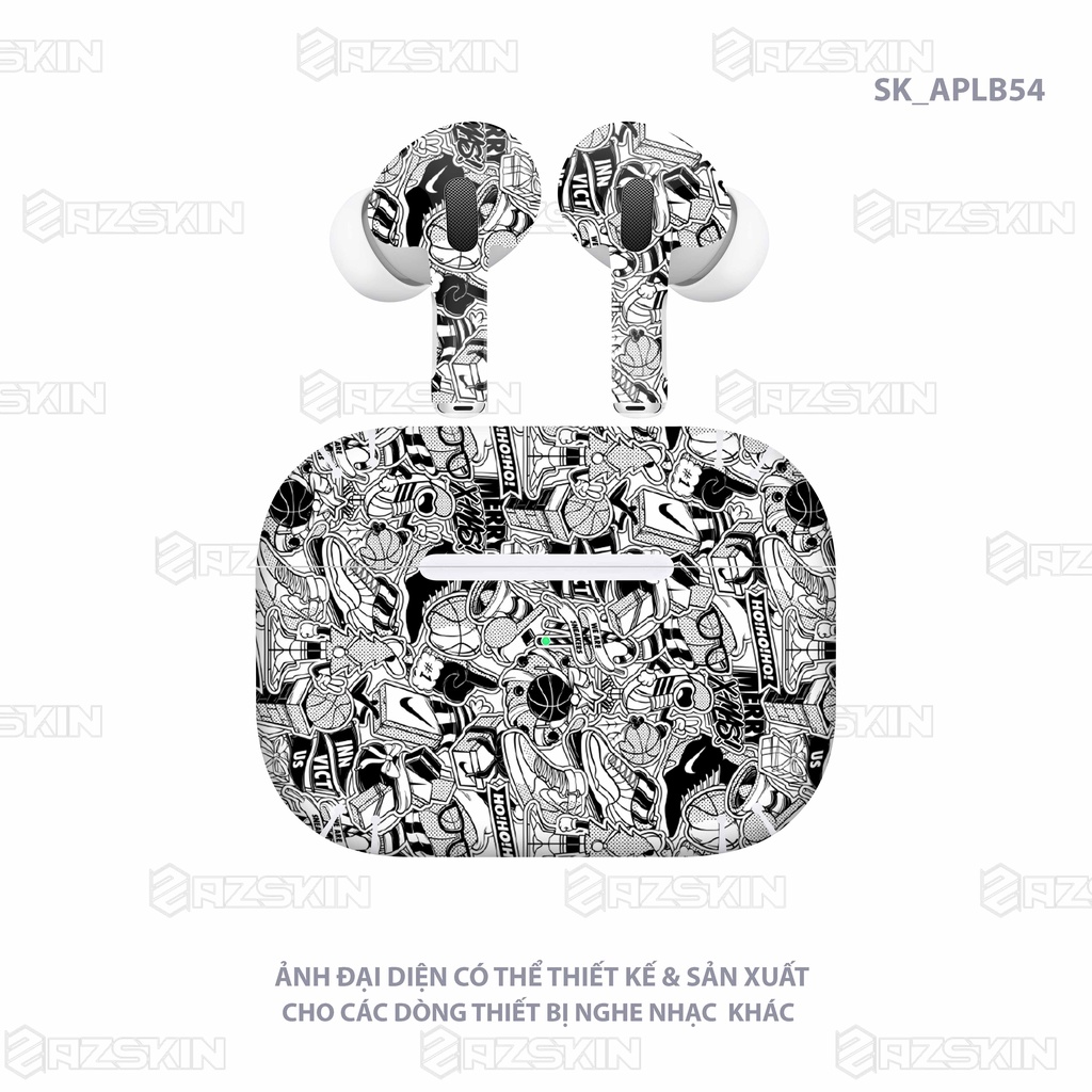 Miếng Dán Airpods 1/2/Pro Thiết Kế Họa Tiết Sneaker |SK_APLB54| Skin Airpods Cắt Khuôn Sẵn, Đa Dạng Mẫu Mã, Dễ Sử Dụng