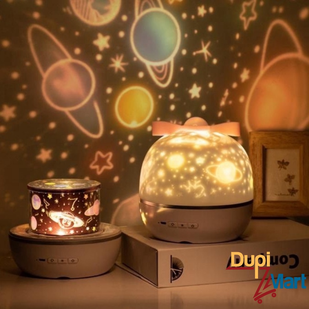 Đèn Ngủ Chiếu Sao Vũ Trụ, Cổ Tích, Đại Dương, Sinh Nhật, Giáng Sinh - Đèn LED 3D Xoay Tự Động Lãng Mạn