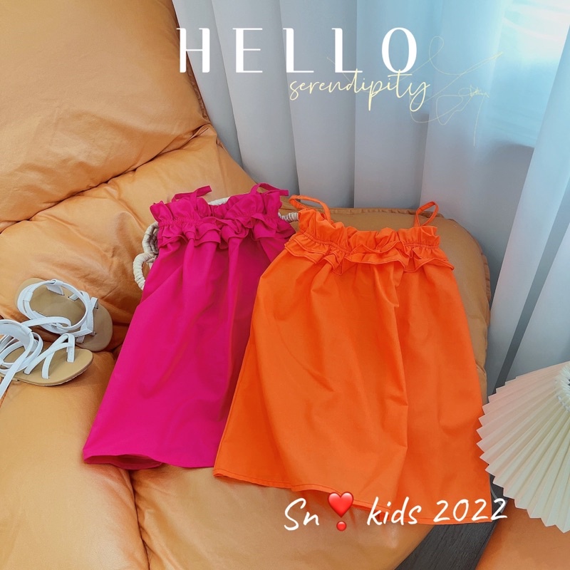 (8kg-30kg)Váy Bé Gái 2 Dây Nhún Ngực Xinh Xắn, Đầm Dây Cho Bé  Size Đại 10kg-33kg, Váy Maxi Đi Biển Cực Xinh Cho Bé Gái