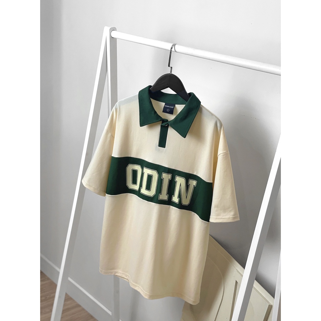 Áo Polo Oversize ODIN CLUB Striped, Áo thun có cổ form rộng, Local Brand ODIN CLUB